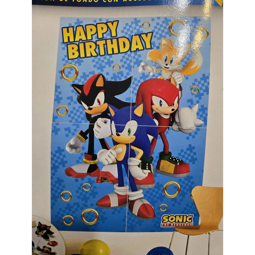 Sonic The Hedgehog Birthday Decor Pack Balloons Banner Candle Sign